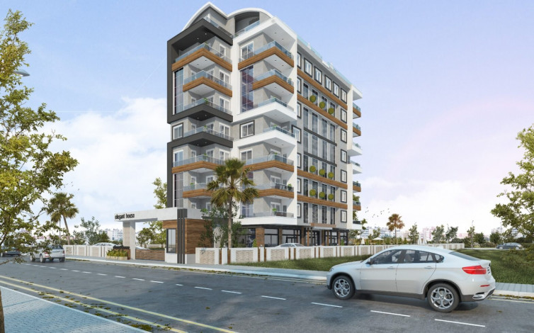 Проект в Авсалларе на этапе строительства с планировками 2+1, 97 м2 - Ракурс 43