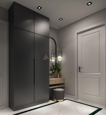 Проект в Авсалларе на этапе строительства с планировками 2+1, 97 м2 - Ракурс 54