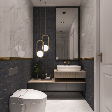 Проект в Авсалларе на этапе строительства с планировками 2+1, 97 м2 - Ракурс 55