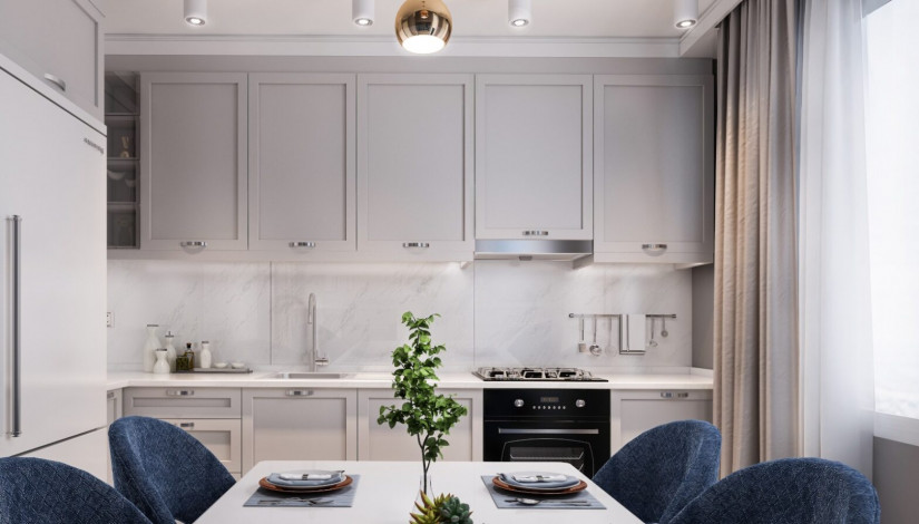 Проект в Авсалларе на этапе строительства с планировками 2+1, 97 м2 - Ракурс 58