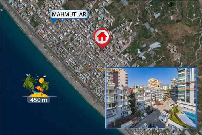 Меблированная квартира 2+1 на продажу в Алании, Махмутлар, 100м - Ракурс 38