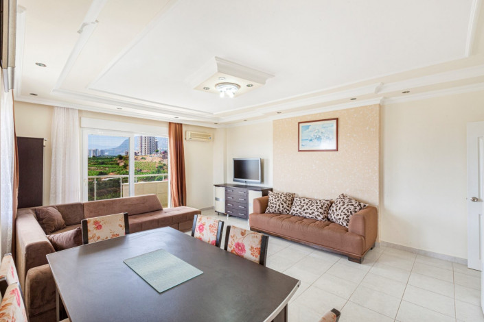 Просторная меблированная квартира 2+1 с видом на море и горы  в районе Махмутлар, 100 м2 - Ракурс 5