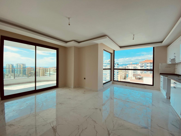 Двухкомнатная квартира с Махмутлар с видом на море и горы, 68 м2 - Ракурс 2