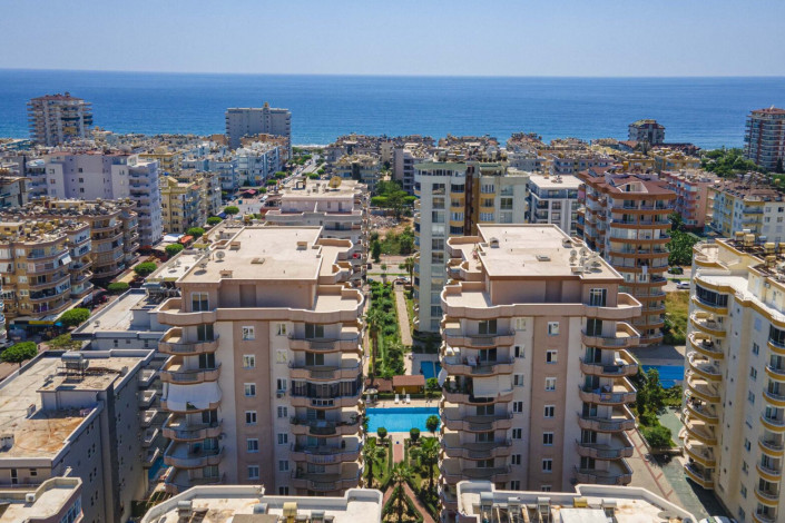 Трехкомнатная квартира на высоком этаже с видом на море в районе Махмутлар, 120 м2 - Ракурс 22