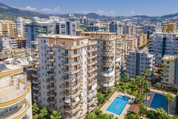 Трехкомнатная квартира на высоком этаже с видом на море в районе Махмутлар, 120 м2 - Ракурс 23