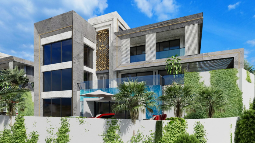 Шикарный проект вилл в районе Каргыджак, с возможностью получения турецкого гражданства, 372-699 м2 - Ракурс 10