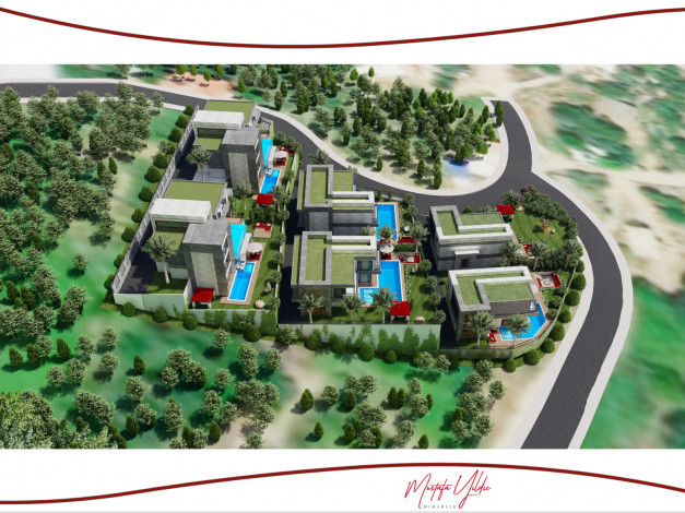 Шикарный проект вилл в районе Каргыджак, с возможностью получения турецкого гражданства, 372-699 м2 - Ракурс 11