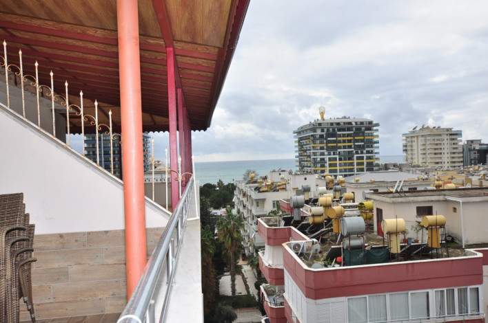 Меблированный пятикомнатный дуплекс с боковым видом на море и горы в районе Махмутлар, 280м - Ракурс 4