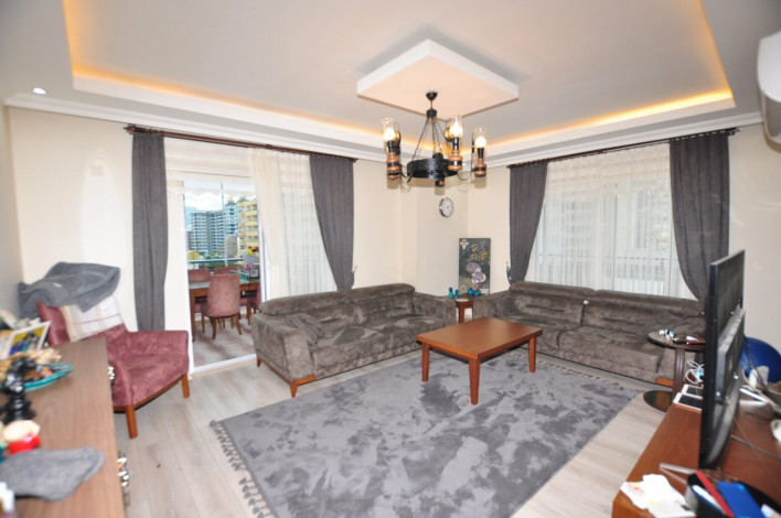 Меблированный пятикомнатный дуплекс с боковым видом на море и горы в районе Махмутлар, 280м - Ракурс 12