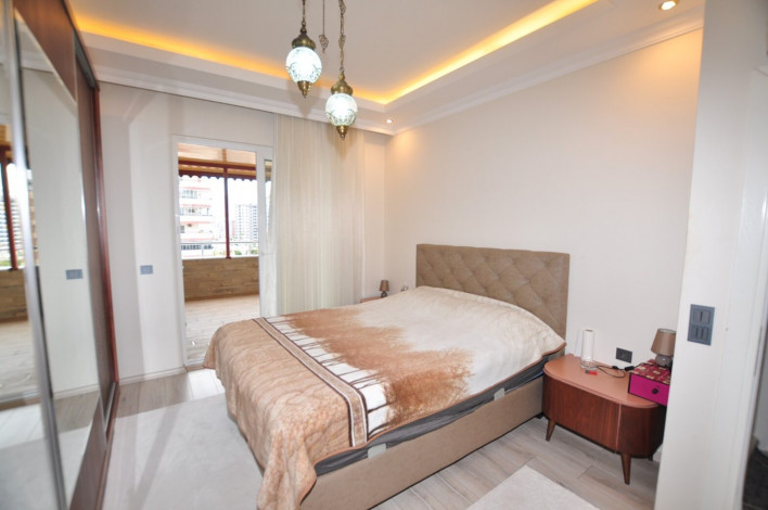 Меблированный пятикомнатный дуплекс с боковым видом на море и горы в районе Махмутлар, 280м - Ракурс 17