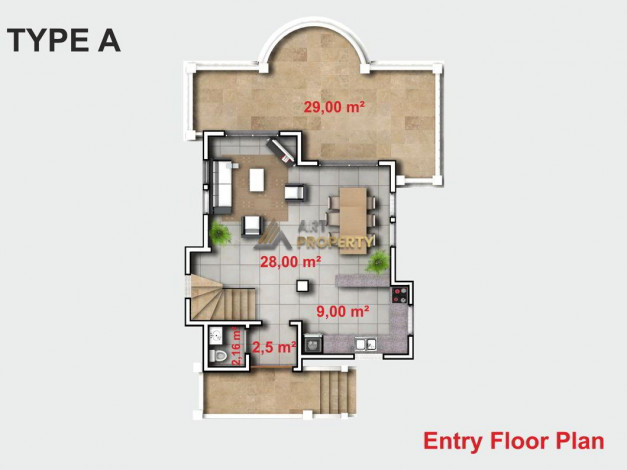 Просторная трехэтажная меблированная вилла в районе Конаклы, 250м. - Ракурс 5