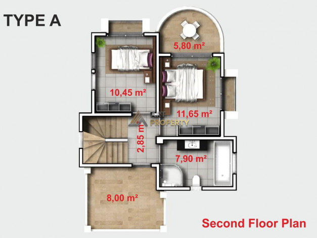 Просторная трехэтажная меблированная вилла в районе Конаклы, 250м. - Ракурс 6