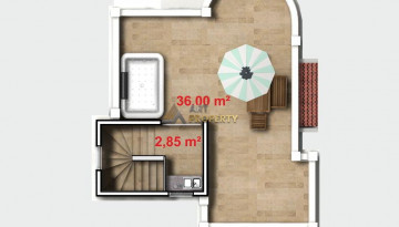 Просторная трехэтажная меблированная вилла в районе Конаклы, 250м. - Ракурс 8