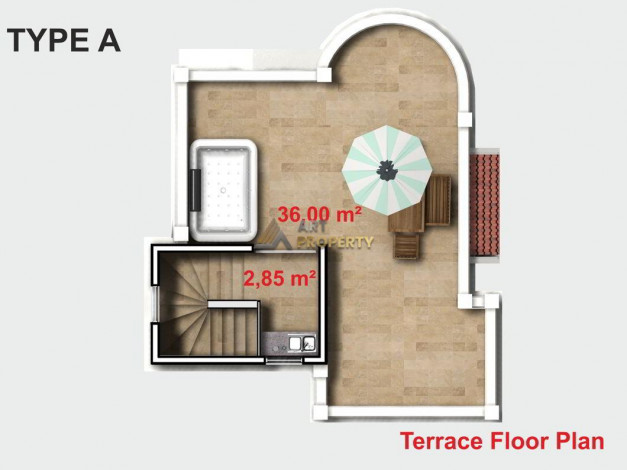 Просторная трехэтажная меблированная вилла в районе Конаклы, 250м. - Ракурс 7