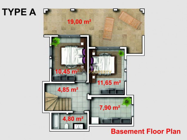Просторная трехэтажная меблированная вилла в районе Конаклы, 250м. - Ракурс 8