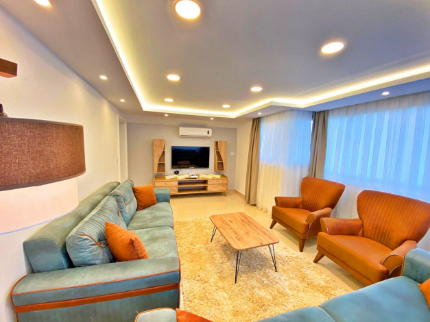 Меблированный дуплекс 5+1 с дизайнерским ремонтом в 100м от Средиземного моря в районе Кестель, 250м - Ракурс 9