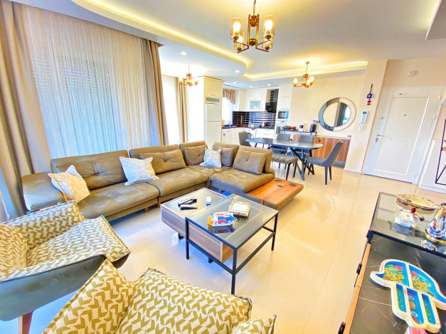 Меблированный дуплекс 5+1 с дизайнерским ремонтом в 100м от Средиземного моря в районе Кестель, 250м - Ракурс 22