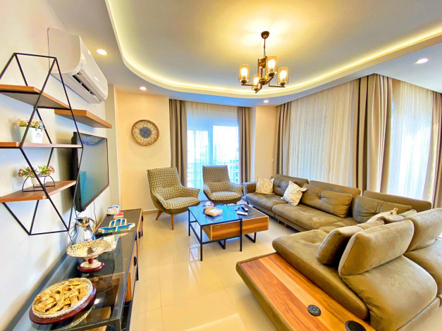 Меблированный дуплекс 5+1 с дизайнерским ремонтом в 100м от Средиземного моря в районе Кестель, 250м - Ракурс 25