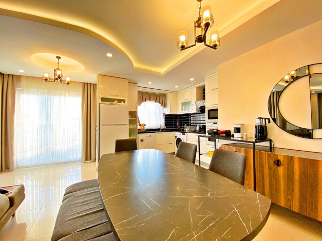 Меблированный дуплекс 5+1 с дизайнерским ремонтом в 100м от Средиземного моря в районе Кестель, 250м - Ракурс 26