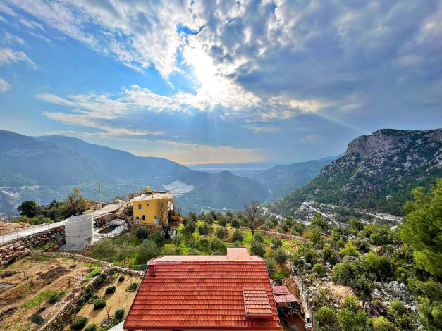 Отдельностоящий трехэтажный дом в Аланье с садом и видом на море и горы, 922 м2 - Ракурс 32