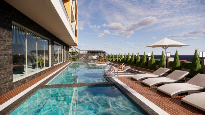 Квартиры 1+1 на этапе строительства в Махмутларе, 55 м2 - Ракурс 3