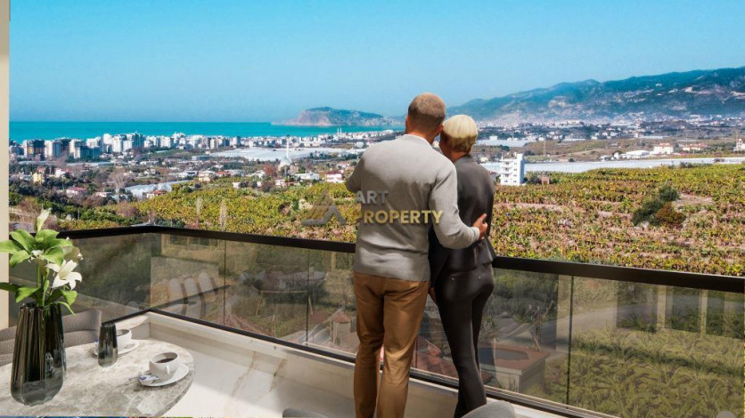 Квартиры 1+1 на этапе строительства в Махмутларе, 55 м2 - Ракурс 9