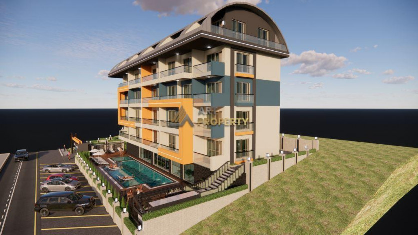 Квартиры 1+1 на этапе строительства в Махмутларе, 55 м2 - Ракурс 24