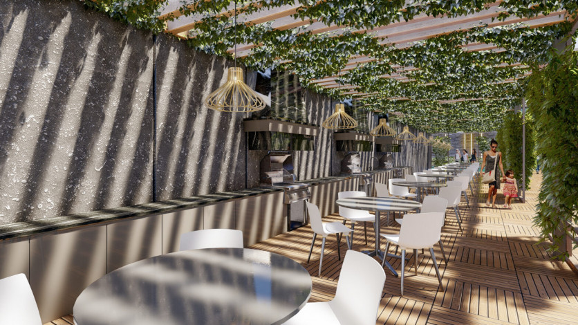 Проект на первой линии моря с различными планировками в Махмутларе! - Ракурс 9