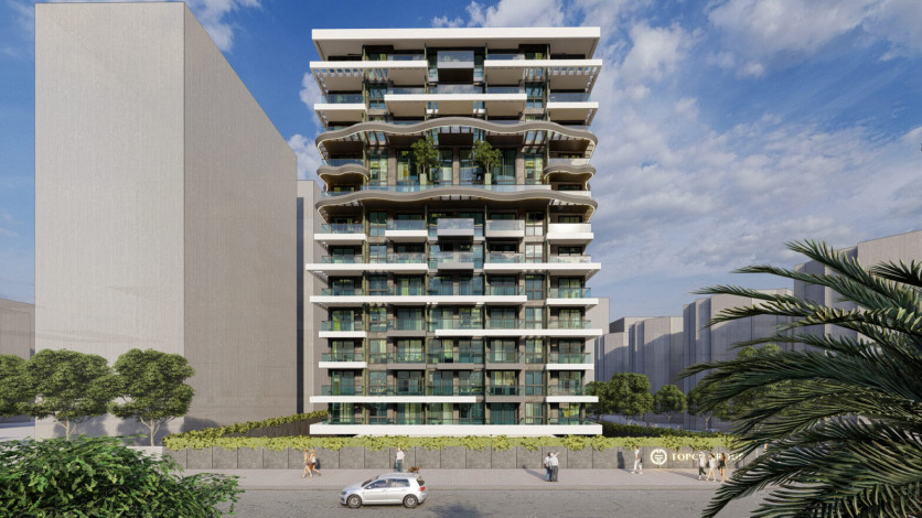 Проект на первой линии моря с различными планировками в Махмутларе! - Ракурс 13