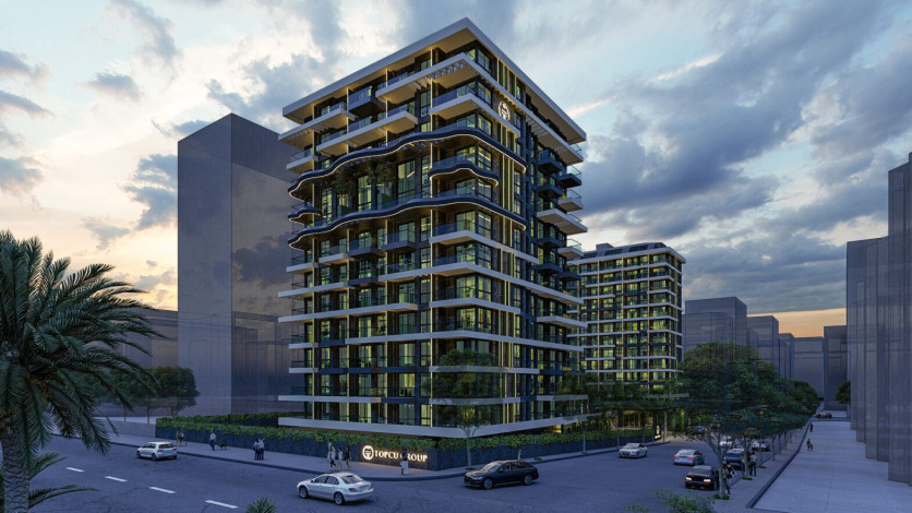 Проект на первой линии моря с различными планировками в Махмутларе! - Ракурс 18