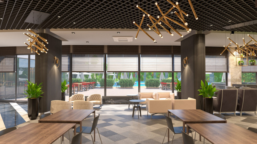 Квартира 2+1 с люкс мебелью и шикарным видом на море в комплексе на первой линии, Каргыджак, 109 м2 - Ракурс 4