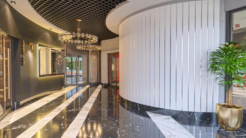 Квартира 2+1 с люкс мебелью и шикарным видом на море в комплексе на первой линии, Каргыджак, 109 м2 - Ракурс 19