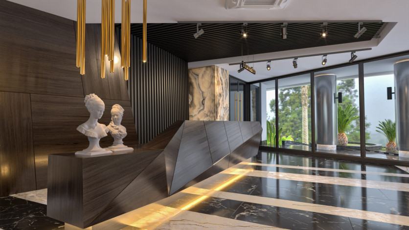 Квартира 2+1 с люкс мебелью и шикарным видом на море в комплексе на первой линии, Каргыджак, 109 м2 - Ракурс 23