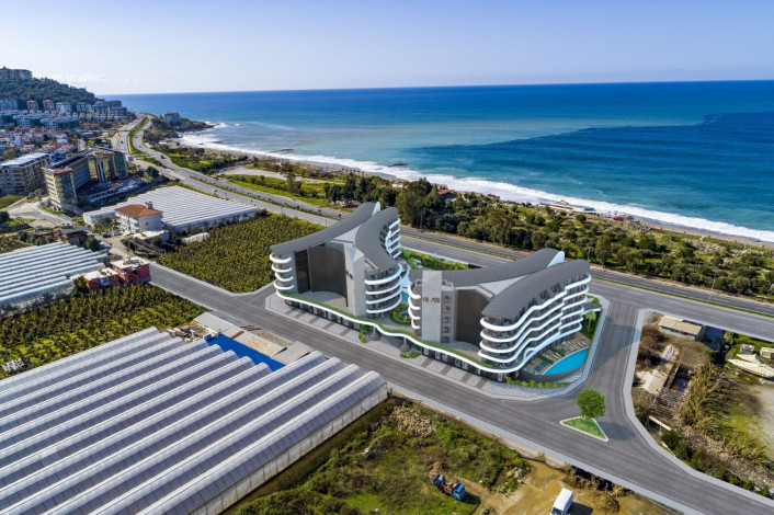 Квартира 2+1 с люкс мебелью и шикарным видом на море в комплексе на первой линии, Каргыджак, 109 м2 - Ракурс 34