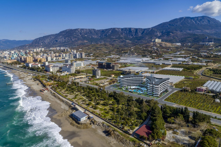 Квартира 2+1 с люкс мебелью и шикарным видом на море в комплексе на первой линии, Каргыджак, 109 м2 - Ракурс 37