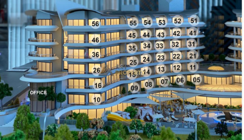 Квартира 2+1 с люкс мебелью и шикарным видом на море в комплексе на первой линии, Каргыджак, 109 м2 - Ракурс 53