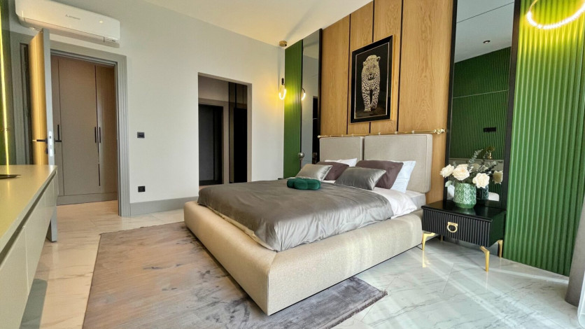 Квартира 2+1 с люкс мебелью и шикарным видом на море в комплексе на первой линии, Каргыджак, 109 м2 - Ракурс 64