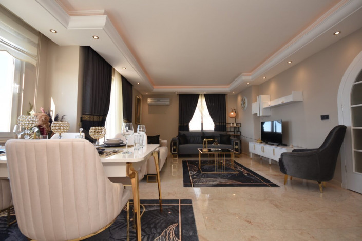 Шикарная трехкомнатная квартира на первой берегой линии, Махмутлар 140м - Ракурс 10