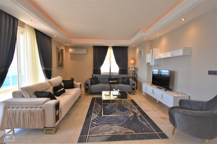 Шикарная трехкомнатная квартира на первой берегой линии, Махмутлар 140м - Ракурс 11