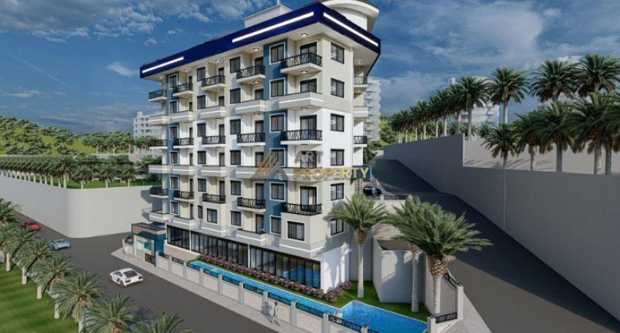 Проект с хорошей инфраструктурой в 600 метрах от моря в районе Махмутлар, 48-120 м2 - Ракурс 2