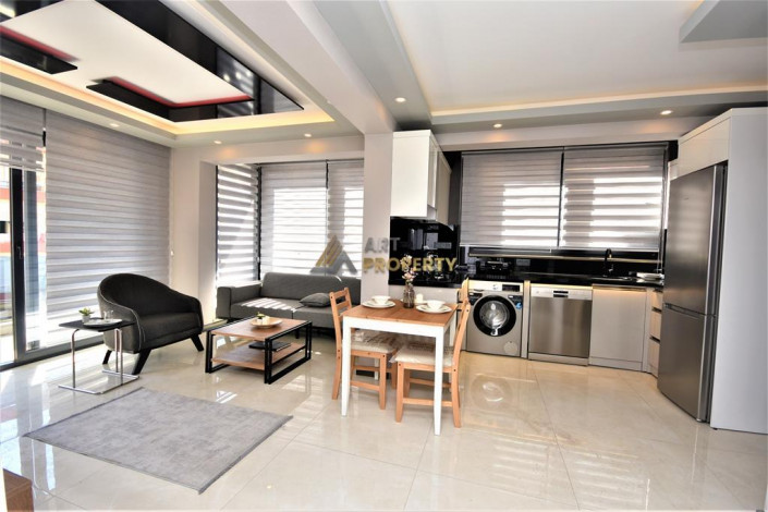 Двухкомнатная квартира в новостройке с мебелью в центре Алании, 60 м2 - Ракурс 2