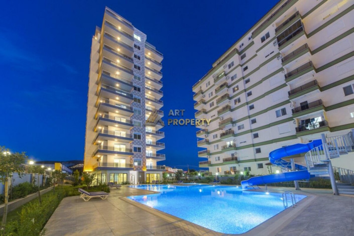 Двухкомнатная квартира 1+1 с видом на море в комплексе с инфраструктурой, 65 м2 - Ракурс 27