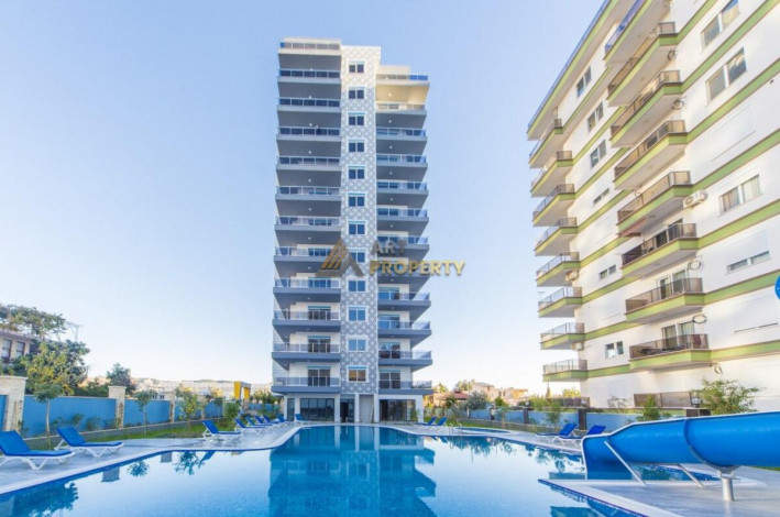 Двухкомнатная квартира 1+1 с видом на море в комплексе с инфраструктурой, 65 м2 - Ракурс 28