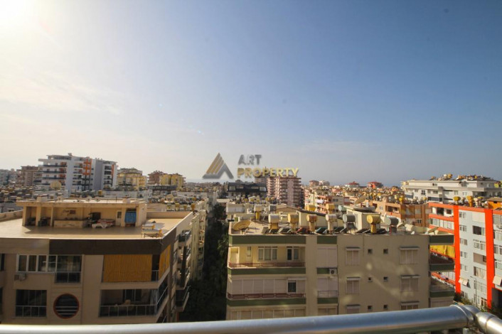 Двухкомнатная квартира на высоком этаже с частичным видом на море в Махмутлар, 70 м2 - Ракурс 5