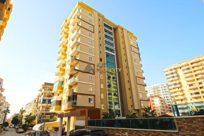 Двухкомнатная квартира на высоком этаже с частичным видом на море в Махмутлар, 70 м2 - Ракурс 6