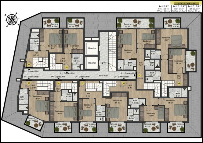 Новый проект в центральной части Махмутлара в 750 м от моря! - Ракурс 7