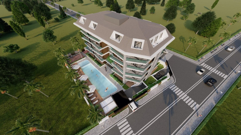 Новый проект в центральной части Махмутлара в 750 м от моря! - Ракурс 16