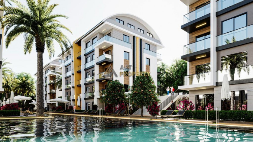 Новый проект для инвестиций в 150 метрах от Средиземного моря в Окурджаларе, от 39 м2 - Ракурс 2