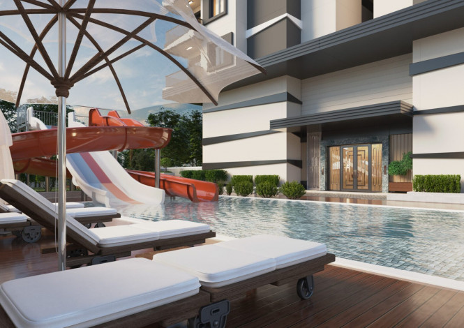 Проект на центральной улице Барбарос в 100м от моря Махмутлар, 66,5м- 240,5м - Ракурс 6