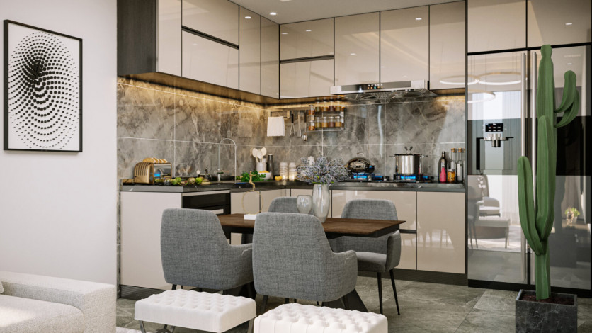 Проект на этапе строительства в экологически чистом районе Аланьи – Каргыджак, 60,4м- 142,6м - Ракурс 5